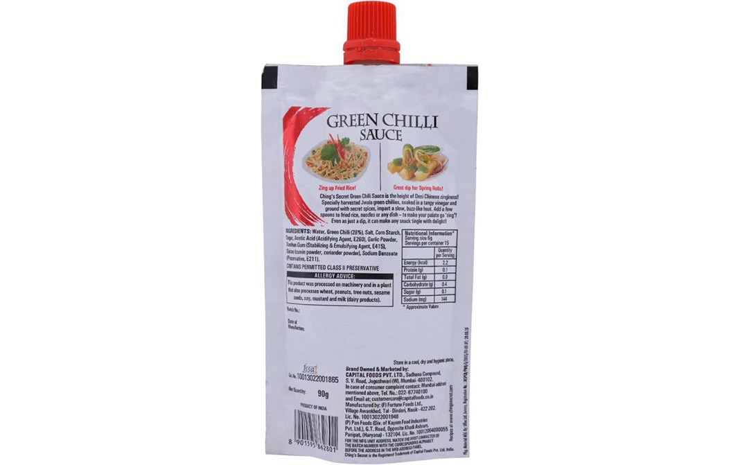 Ching's Secret Green Chilli Sauce    Pouch  90 grams